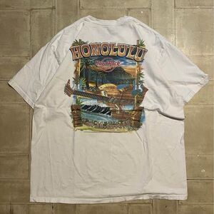 Hard Rock Cafe Honolulu white graphic tshirt size XXL